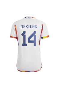 België Dries Mertens #14 Voetbaltruitje Uit tenue WK 2022 Korte Mouw